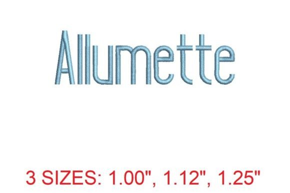 Allumette Embroidery Font: Elegant Holiday Stitching