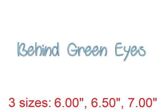 Behind Green Eyes: A Seasonal Embroidery Font Review