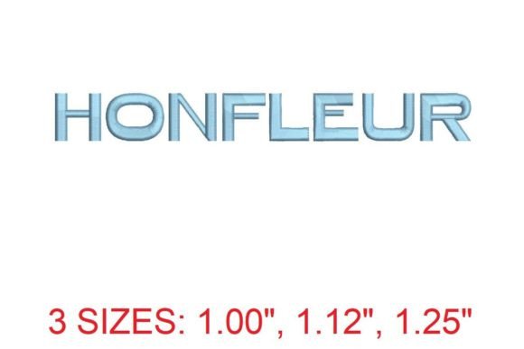 Honfleur Font: Elegant Embroidery for Gifts