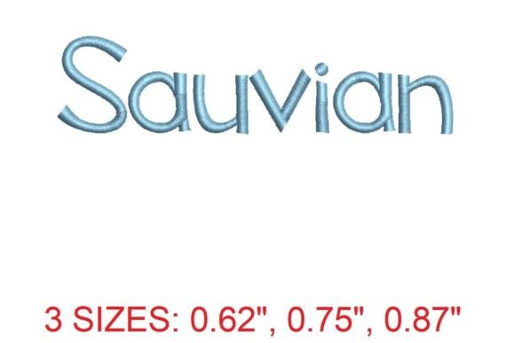 Sauvian Font: Elegant Embroidery for Gifts