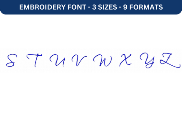 Scriptina Font Upper S to Z for Boutique Apparel