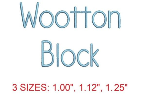 Wootton Block Font: Bold Stitching for Markets